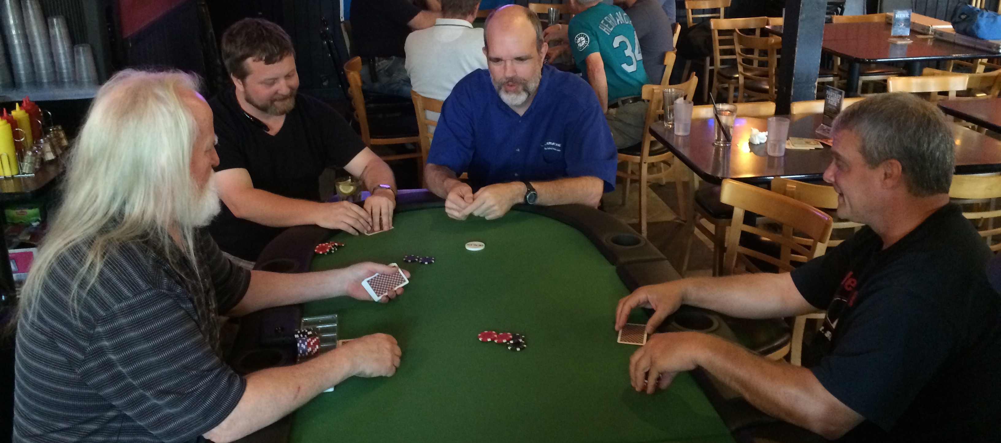 The final three players at the August monthly tournament