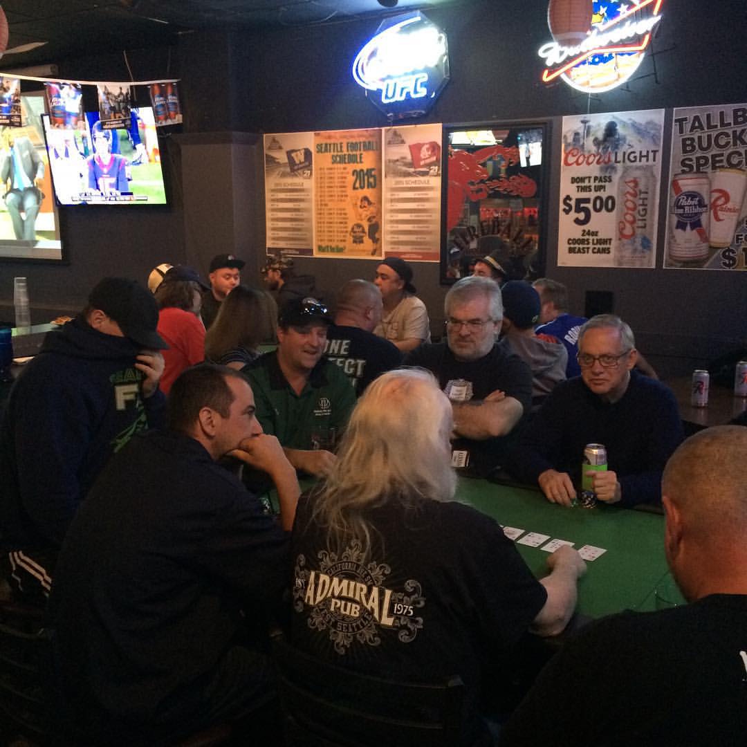 Players competing at the Admiral Pub