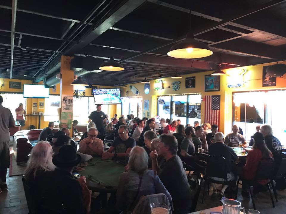 Players filling the room at the Dog House